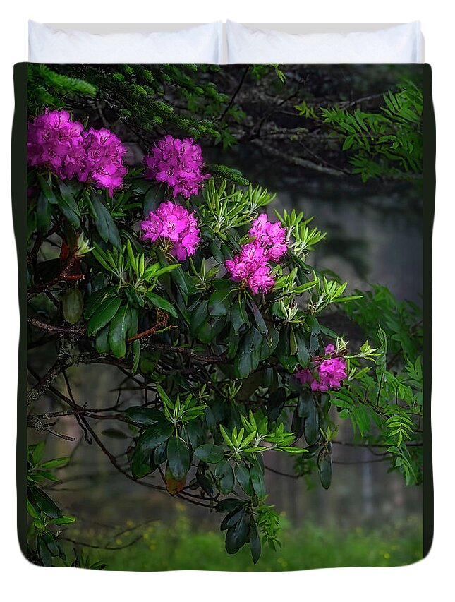 Rhododendron Duvet Cover featuring the photograph The Beauty of Roan Mountain by Shelia Hunt