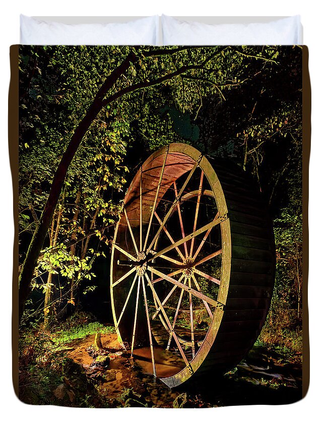Wheel Duvet Cover featuring the photograph The Big Wheel by Robert Charity