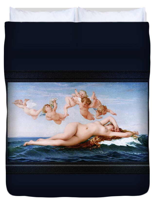 The Birth Of Venus Duvet Cover featuring the painting The Birth Of Venus by Alexandre Cabanel Remastered Xzendor7 Reproductions by Xzendor7