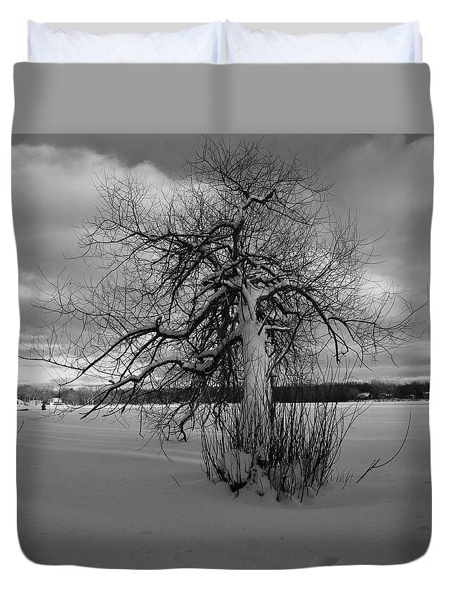 Snow Duvet Cover featuring the photograph The calm after the storm by Carl Marceau