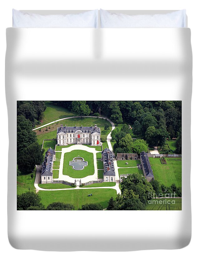 Castle Duvet Cover featuring the photograph The castle of Kerguehennec by Frederic Bourrigaud