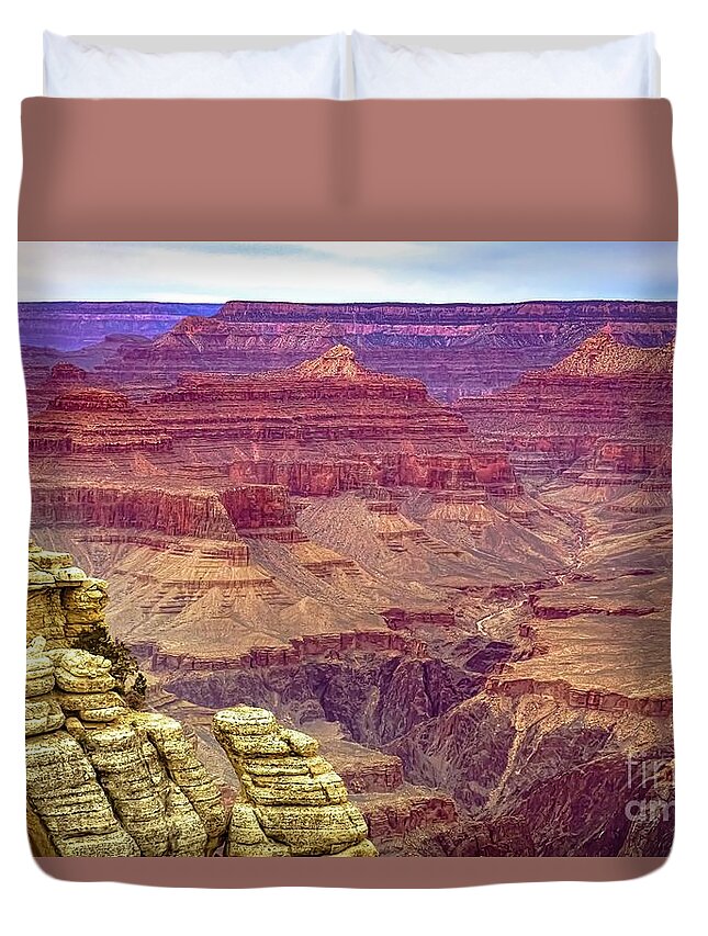 Landscape Duvet Cover featuring the photograph The Colorado River by Diana Mary Sharpton