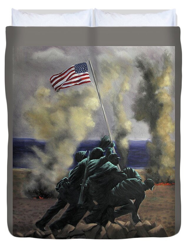 War Duvet Cover featuring the painting The Cost Of Freedom by Anthony Falbo