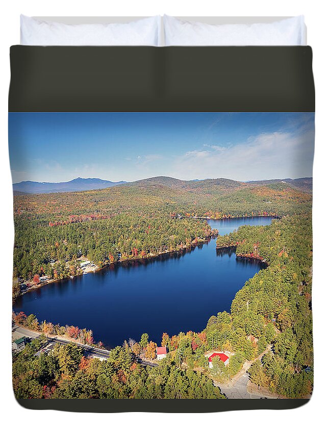  Duvet Cover featuring the photograph The Danforth's - Ossipee Lake, NH by John Rowe