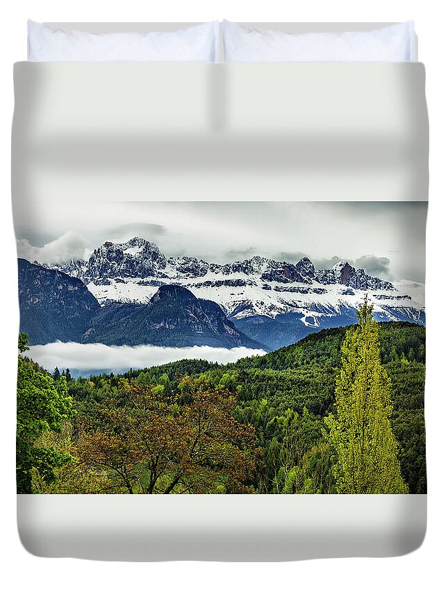 Gary-johnson Duvet Cover featuring the photograph The Dolomites by Gary Johnson