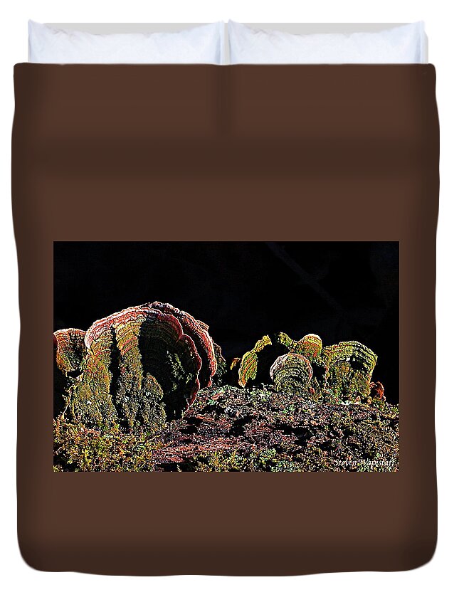 Fungi Duvet Cover featuring the photograph The Familia by Steve Warnstaff