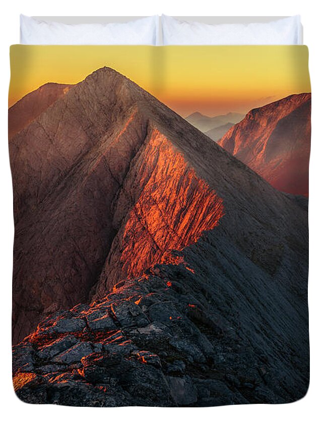 Bulgaria Duvet Cover featuring the photograph The Foal Ridge by Evgeni Dinev