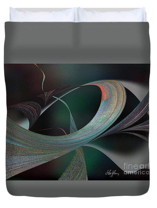 Great Duvet Cover featuring the digital art The Great Gig in the Sky by Leo Symon