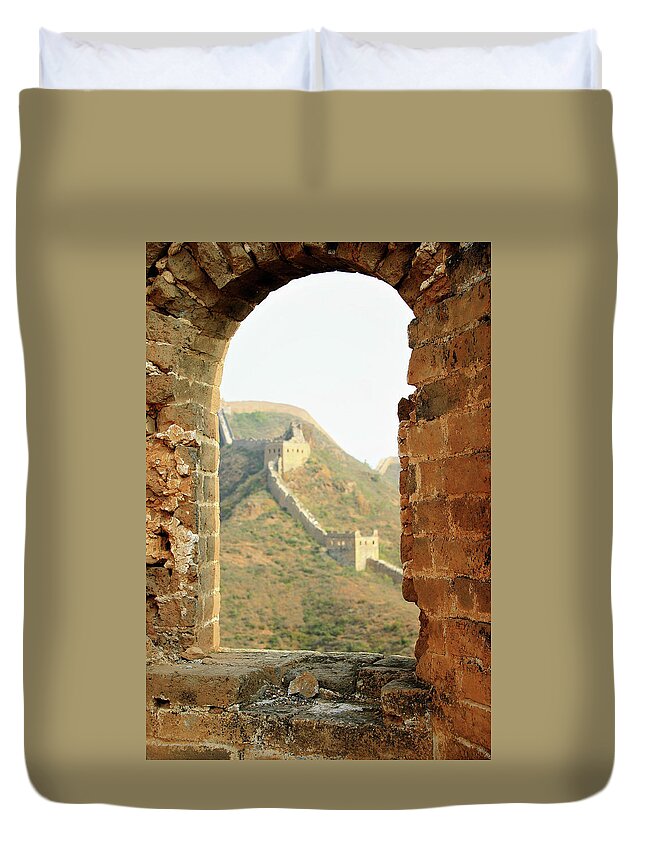 Wonder Of The World Duvet Cover featuring the photograph The Great Wall of China by Leslie Struxness