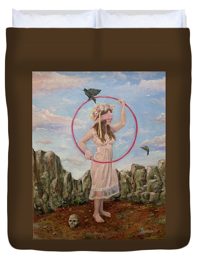 Persephone Duvet Cover featuring the painting The Heroine's Journey by James Andrews
