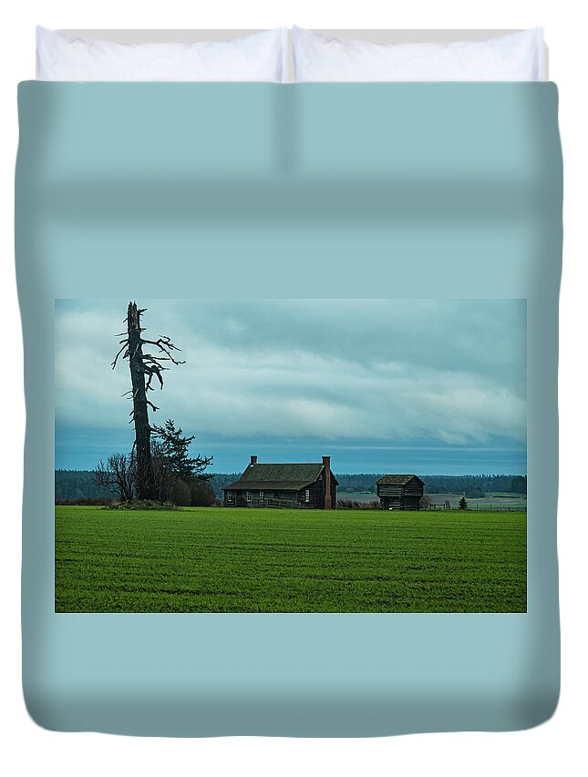 Ebeys Praire Duvet Cover featuring the photograph Ebey's Landing, A Storied History, Whidbey Is, Washington by Leslie Struxness