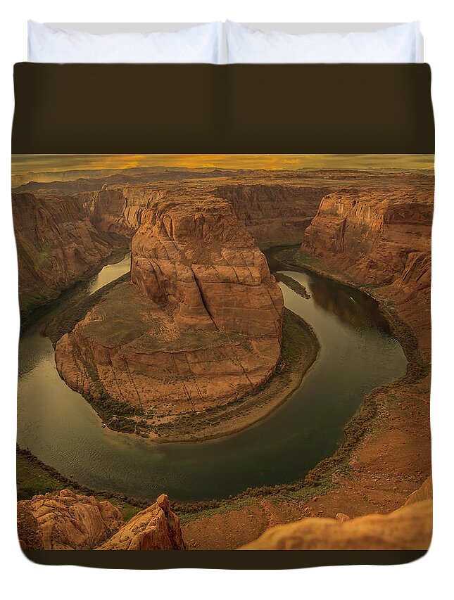 Horseshoe Bend Duvet Cover featuring the photograph The Horseshoe by Jerry Cahill