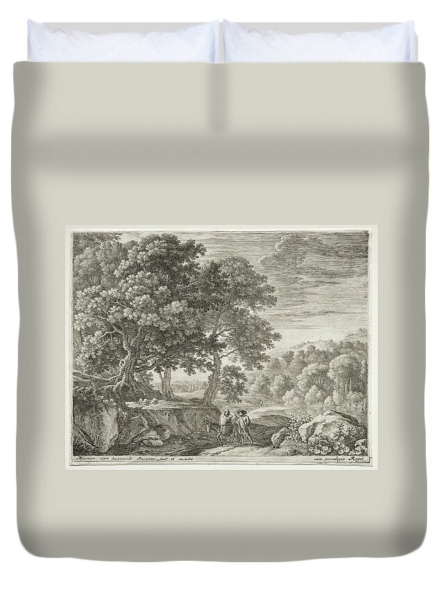 Tournament Duvet Cover featuring the painting The Legend of Cupid and Psyche Woman Weeping by MotionAge Designs
