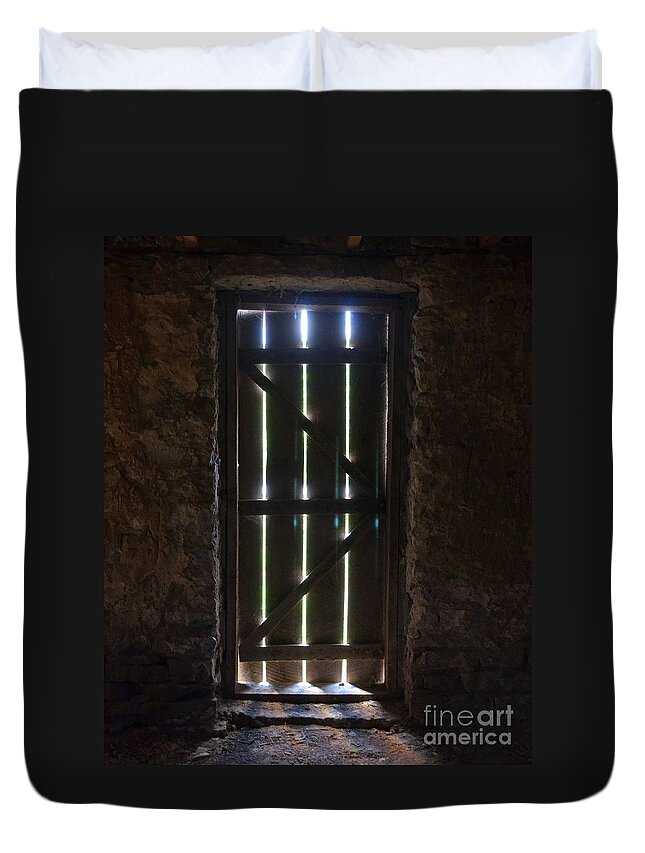Lockkeeper's Door Duvet Cover featuring the photograph The Lockkeepers Door by Ron Long