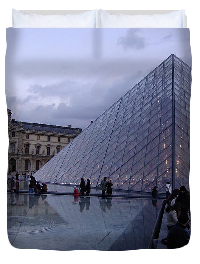 France Duvet Cover featuring the photograph The Louvre by Roxy Rich