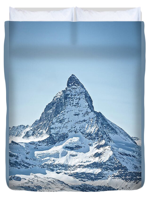 Alpine Duvet Cover featuring the photograph The Matterhorn by Rick Deacon