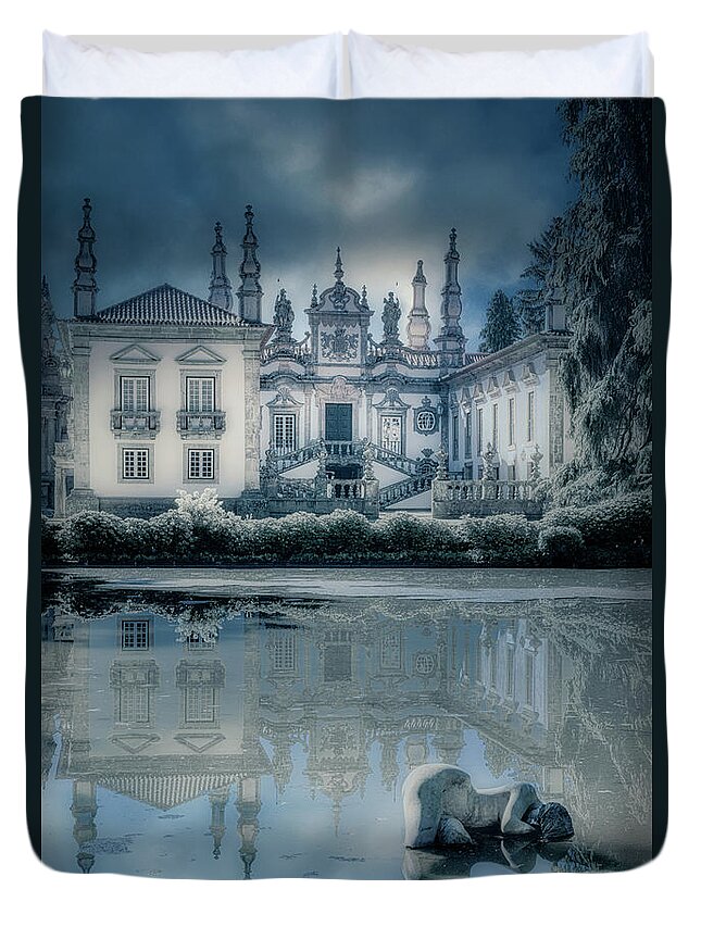 Christal Night Duvet Cover featuring the photograph The mermaid of the pond by Micah Offman