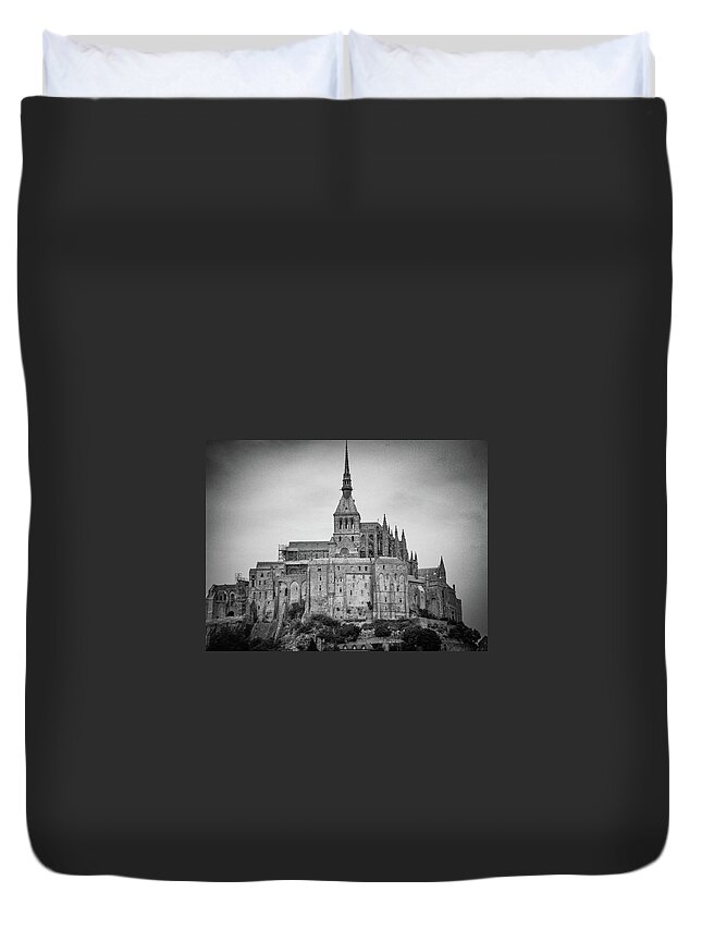 France Duvet Cover featuring the photograph The Mont Saint-Michel by Jim Feldman
