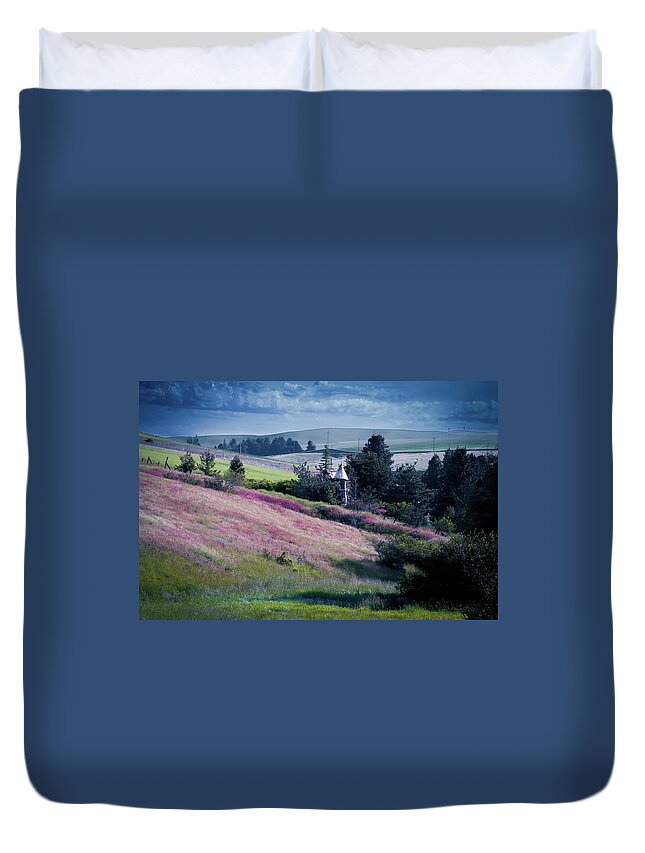 The Moore Castle Duvet Cover featuring the photograph The Moore Castle by David Patterson
