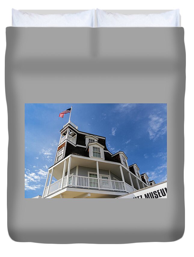 Fredericksburg Duvet Cover featuring the photograph The Nimitz Hotel Tower by Tim Stanley
