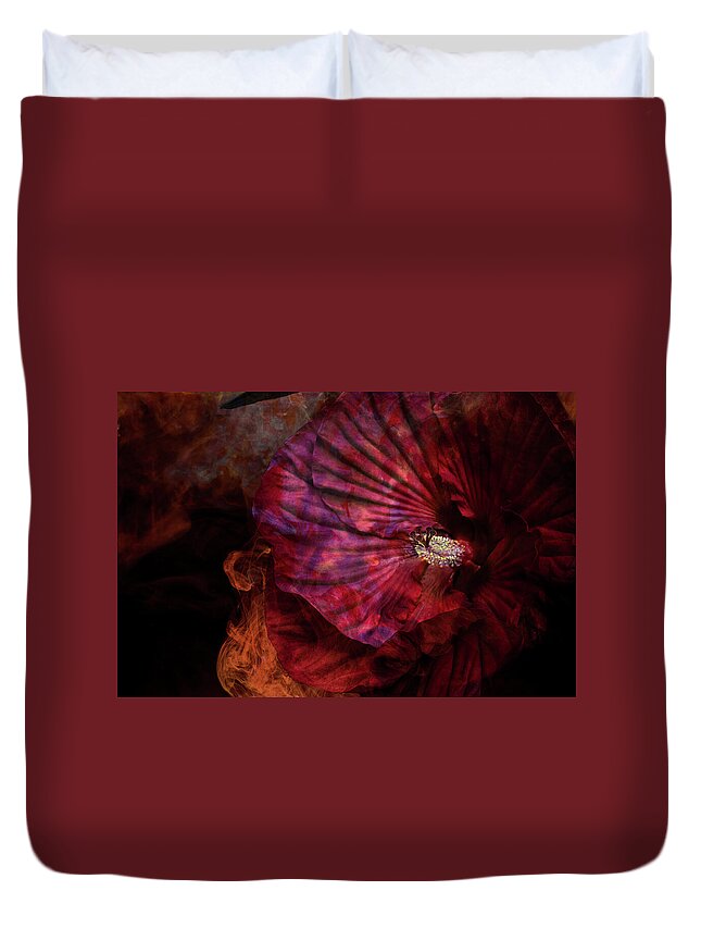 Hibiscus Duvet Cover featuring the photograph The Only Show In Town by Cynthia Dickinson