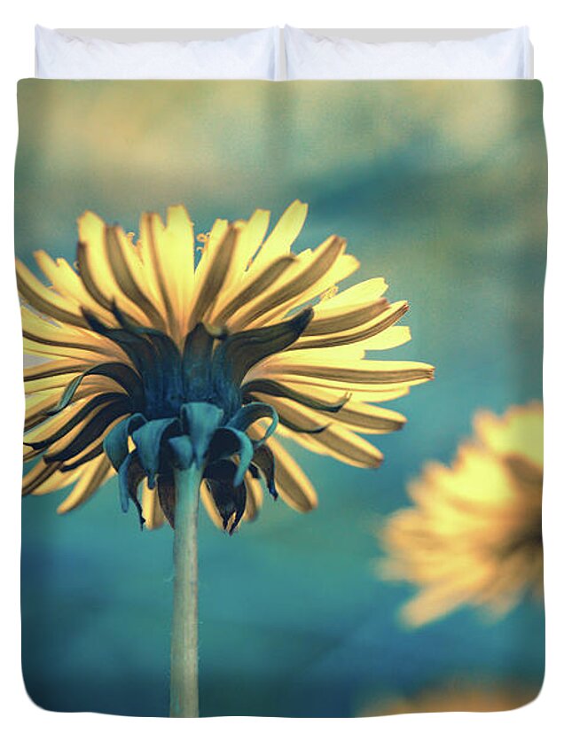 Dandelions Duvet Cover featuring the photograph The Outcasts by Ada Weyland