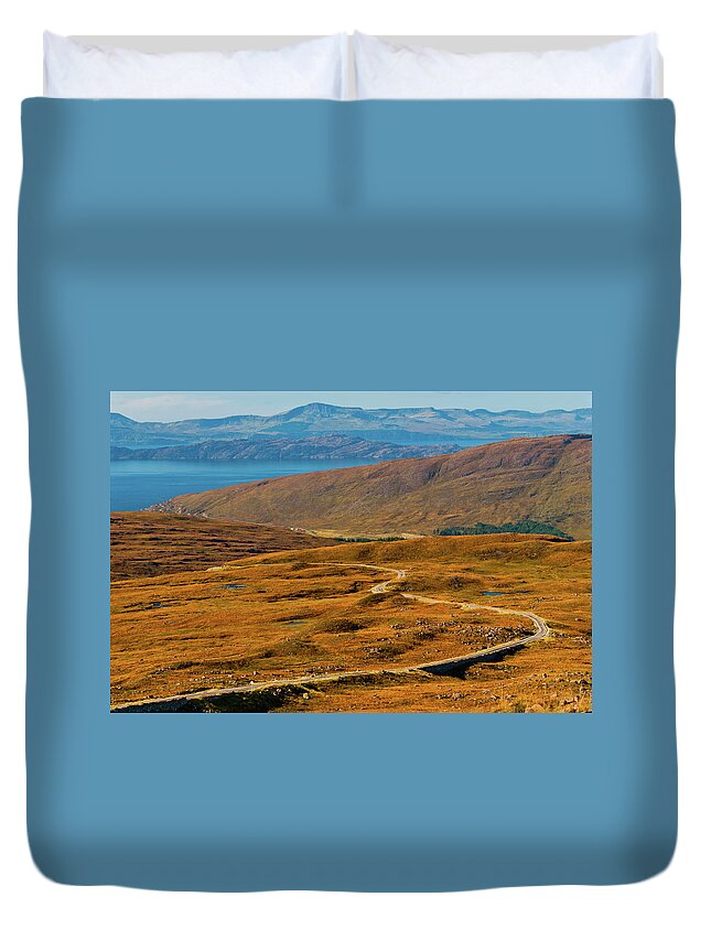 Beallach Na Ba Duvet Cover featuring the photograph The Pass of the Cattle, Applecross, Wester Ross by David Ross