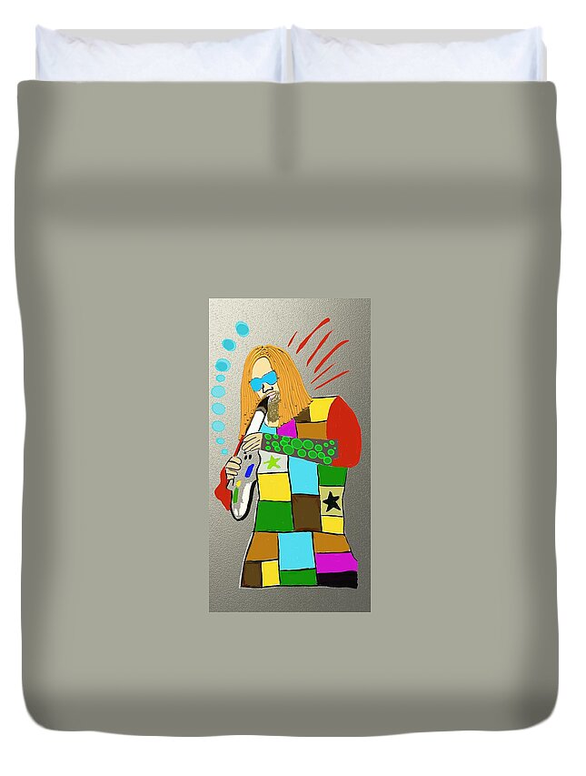 Color Duvet Cover featuring the digital art The Pied Piper Pimp by ToNY CaMM