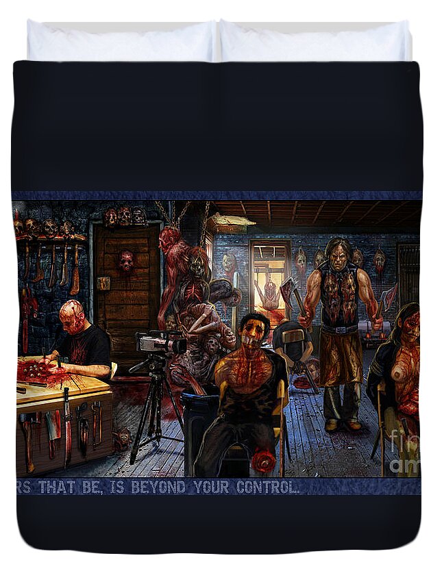 Tony Koehl Duvet Cover featuring the digital art The Powers That Be Is Beyond Your Control by Tony Koehl