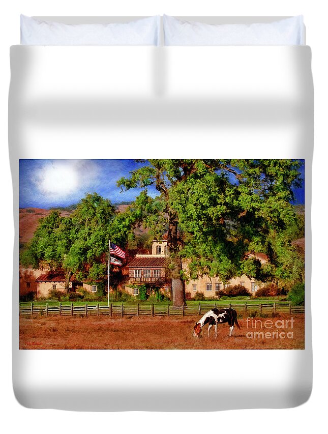  Duvet Cover featuring the photograph The Ranch Club 63 RANCHO SAN CARLOS RD CARMEL CA by Blake Richards