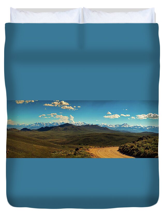Sierra Nevadas Duvet Cover featuring the photograph The Road From Bodie by Ryan Huebel