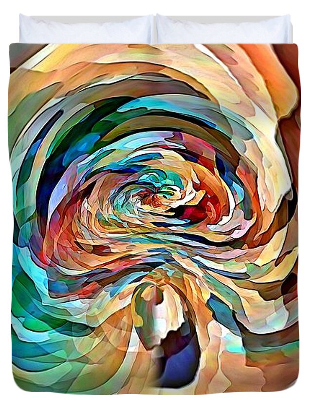 Rose Duvet Cover featuring the digital art Rose Tunnel by David Manlove