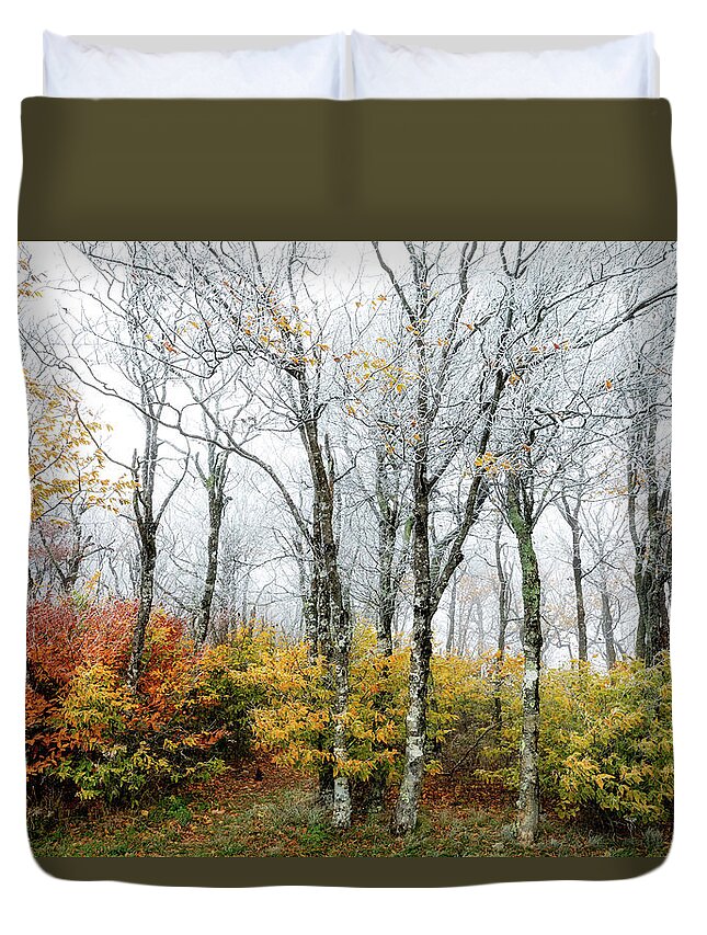 Seasons Duvet Cover featuring the photograph The Seasons Meld by C Renee Martin