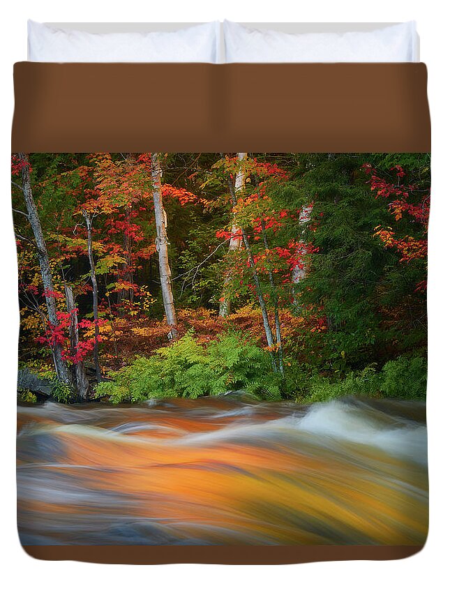 Autum Duvet Cover featuring the photograph The Season's Rythem by Henry w Liu