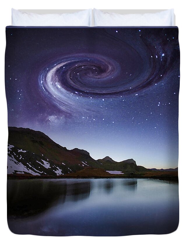 Starry Night Duvet Cover featuring the photograph The Stars of Spring by John Emmett
