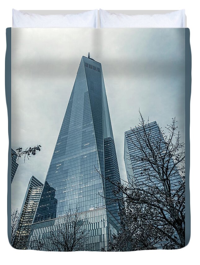 Published Duvet Cover featuring the photograph The Streets Of New York City V by Enrique Pelaez