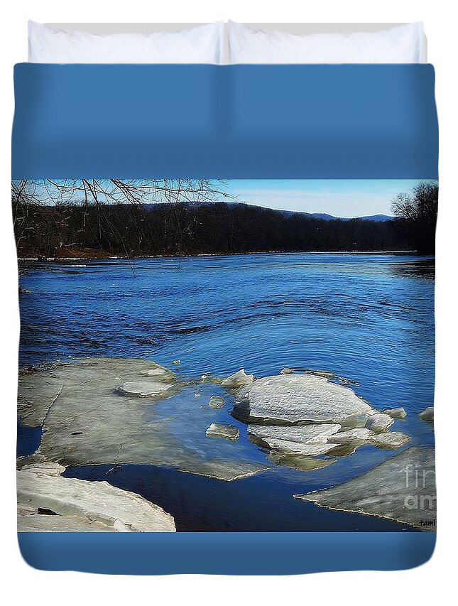 Winter Duvet Cover featuring the photograph The Vanishing Winter by Tami Quigley