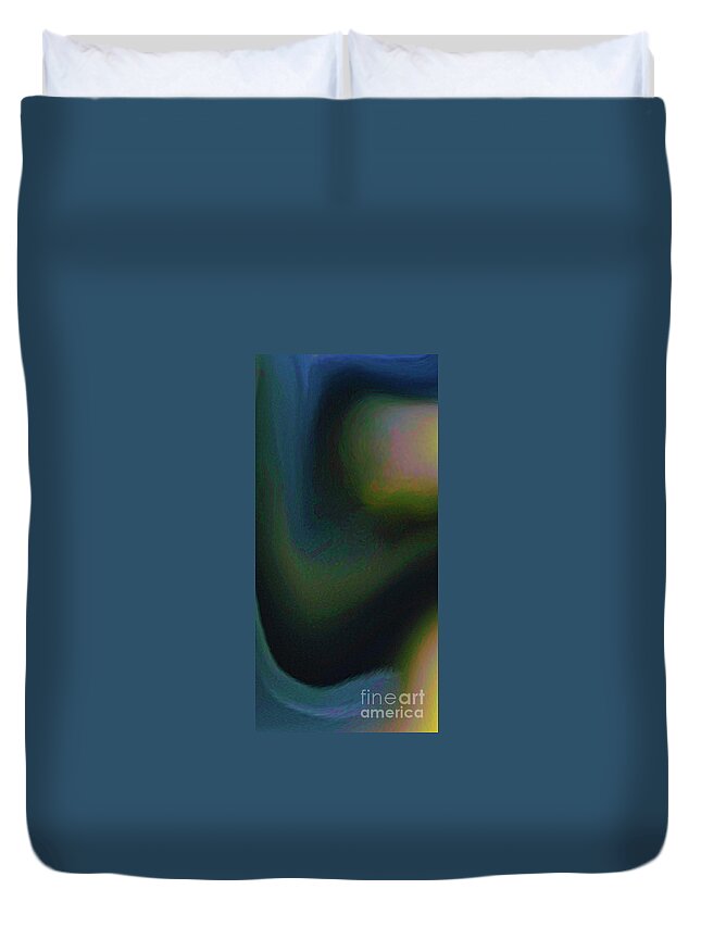 Translucent Duvet Cover featuring the digital art The watcher by Glenn Hernandez