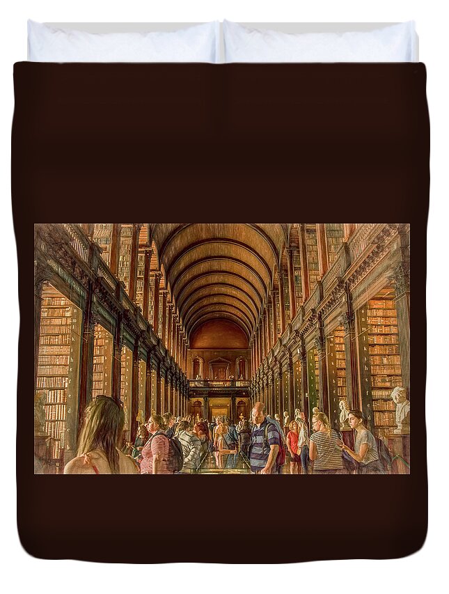 Book Of Kells Duvet Cover featuring the photograph The World's Library by Marcy Wielfaert