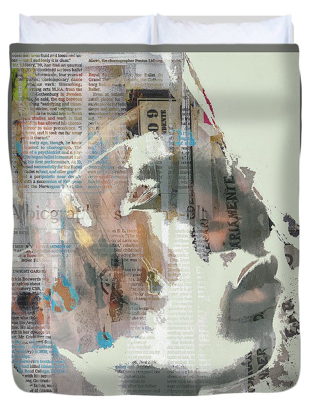 Digitalart Duvet Cover featuring the digital art The young african man by Gabi Hampe