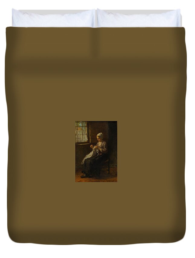 Jozef Duvet Cover featuring the photograph The young seamstress by Paul Fearn