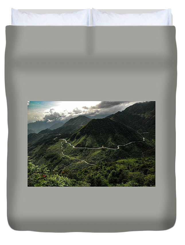Vietnam Duvet Cover featuring the photograph Things To Come - High Mountain Pass, Northern Vietnam by Earth And Spirit