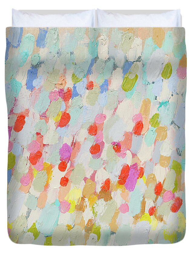 Abstract Duvet Cover featuring the painting This Morning by Claire Desjardins