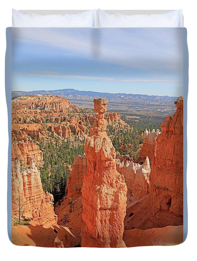 Thors Hammer Duvet Cover featuring the photograph Thors Hammer at Bryce Canyon National Park by Richard Krebs