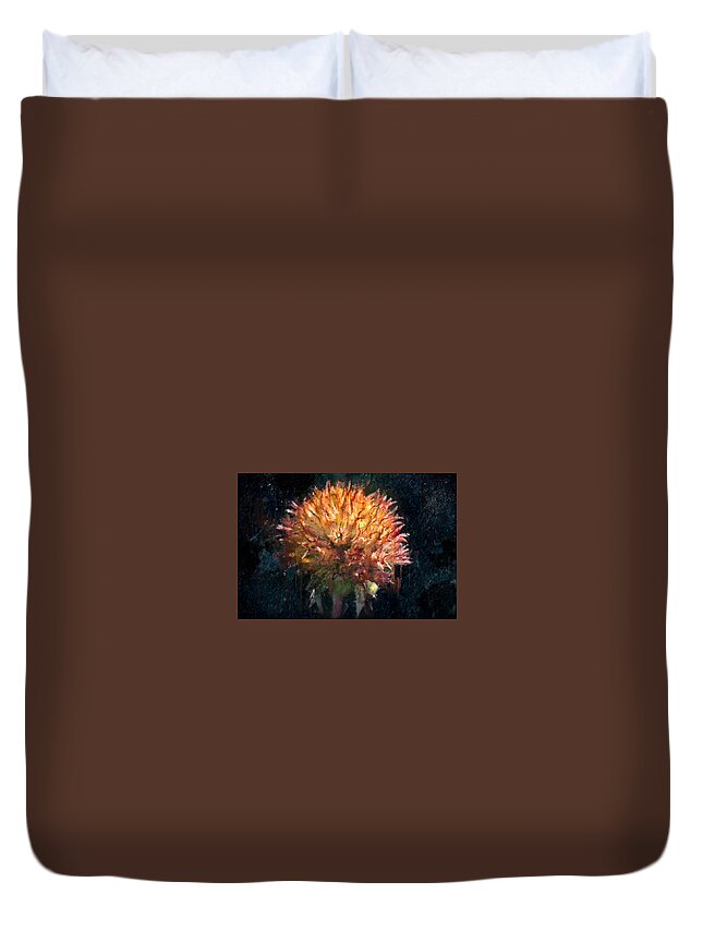 Flower Duvet Cover featuring the photograph Through Adversity by Carrie Hannigan