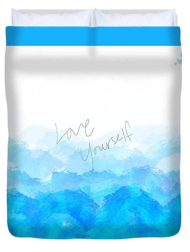 Love Yourself Duvet Cover featuring the digital art Through the Storm by Amber Lasche