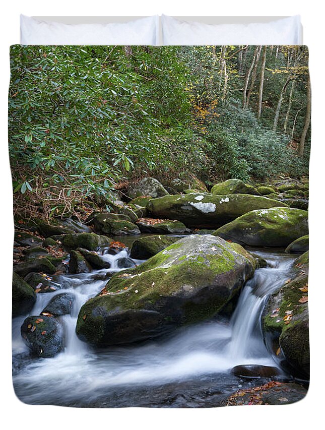 Smoky Mountains Duvet Cover featuring the photograph Thunderhead Prong 27 by Phil Perkins