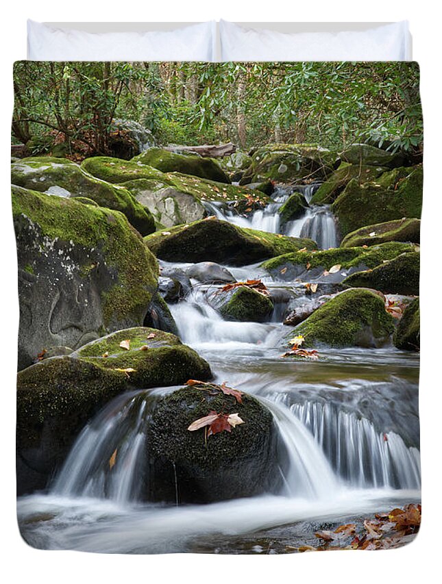 Smoky Mountains Duvet Cover featuring the photograph Thunderhead Prong 29 by Phil Perkins