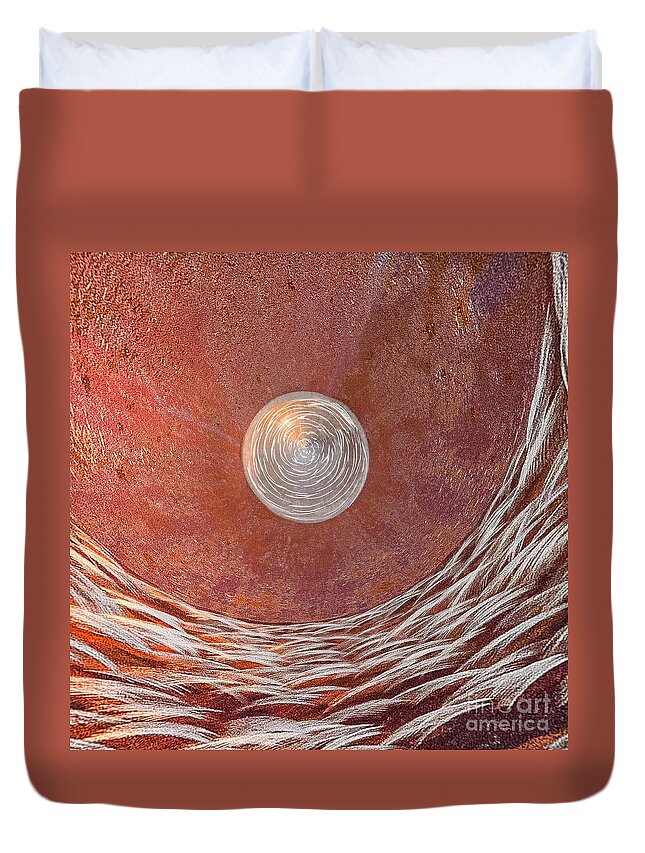 Abstract Duvet Cover featuring the photograph Tidal Surge by Marilyn Cornwell