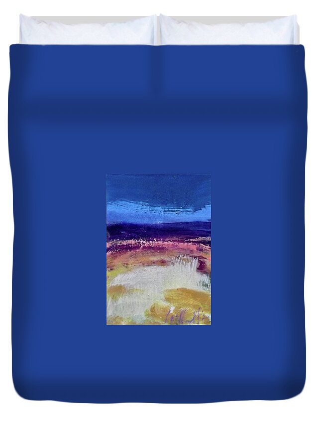 Painting Duvet Cover featuring the painting Tide Pool by Les Leffingwell